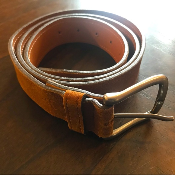H. S. Trask Camel Suede Belt - Picture 2 of 4